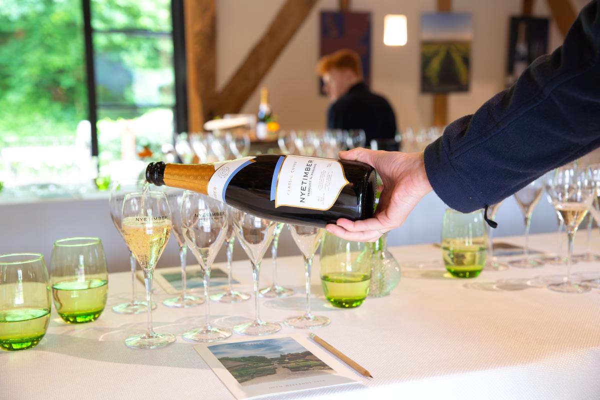 CREDIT NYETIMBER wine pour hospitality