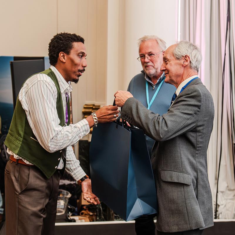 Adrian Crookendale receiving award from Master Vintner   WineGB